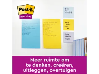 Memoblok Post-it 662 102x152mm ruit geel - 3