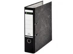 Ordner Leitz 1082 Folio 80mm Karton Zwart