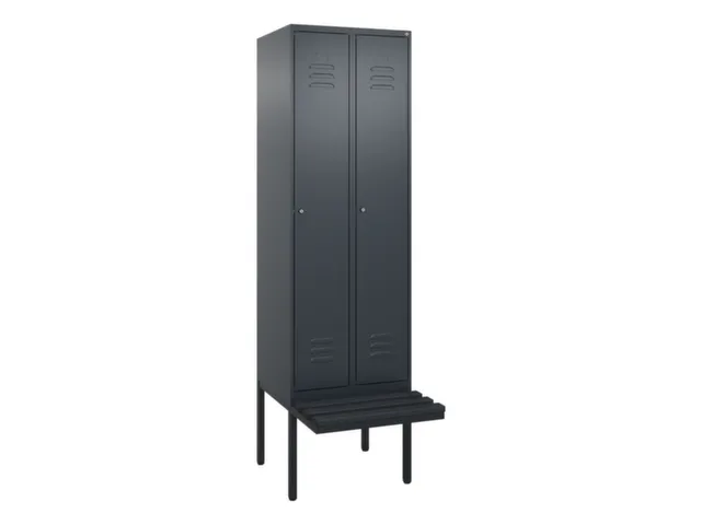 locker met bank,HxBxD 2120x600x815mm,2vak,vak B 300mm,cil.-slot