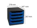 Module de classement Big Box 4 tiroirs Iderama - Bleu royal