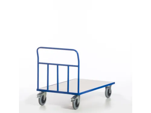 kopwandwagen,draagverm. 500kg,laadvl. LxB 1200x800mm,houtplaat,1wand