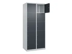 lockerkast,HxBxD 1850x800x500mm,2x5vakken,vak B 400mm,cil.-slot