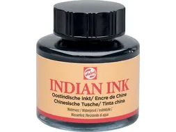 Oost-indische inkt, flesje van 30 ml, zwart