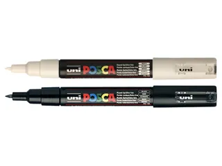 Verfstift Posca PC1MC Extra Fijne punt 0,7-1,0mm Wit - 3