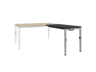 Bureau Linesto N4 aanbouwtafel 120x60cm houtprint schaduw 25mm alu - 1