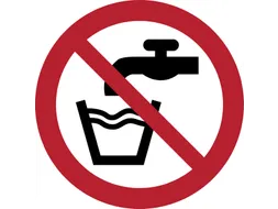 Pictogram bordje Djois Geen drinkwater Ø100mm rood
