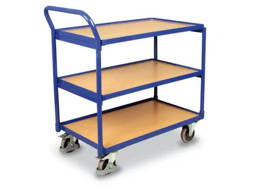 Tafelwagen 250kg 1000x600mm 3 Etages Staande Beugel Houten Plaat