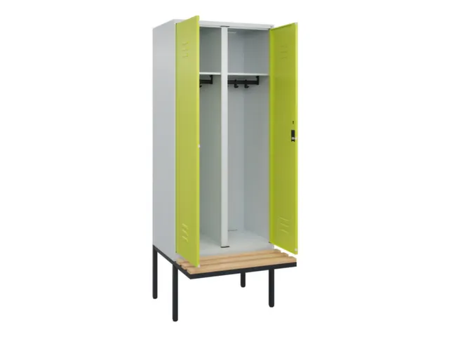 locker voor scheiding van kleding,HxBxD 2120x800x815mm,2vak