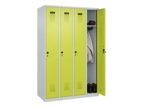 locker,HxBxD 1850x1200x500mm,4vak,vak B 300mm,draaigrendel