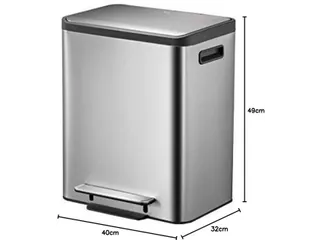 Afvalbak EKO EcoCasa Recycler pedaalemmer 15+15 liter RVS - 7
