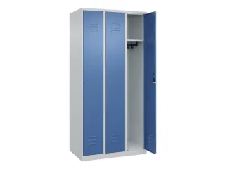 locker,HxBxD 1850x900x500mm,3vak,vak B 300mm,cil.-slot,staand op vloer - 2
