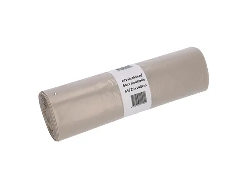 Afvalzak Cleaninq 65/25x140cm LDPE recycled T70 240 Liter transparant