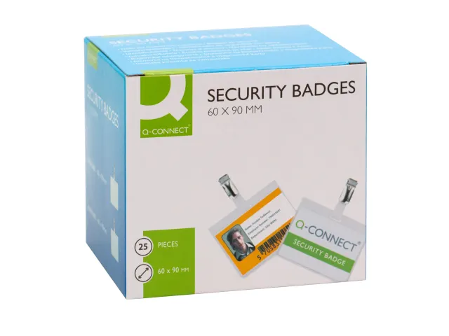 Badge Met Clip 60x90mm Incl. Personaliseerbaar Insteekkaart 25 Stuks