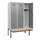 locker met bank,HxBxD 1950x1200x815mm,3vak,vak B 400mm,cilinderslot
