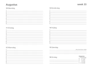 Schoolagenda 2026-2027 Ryam Studie 7dagen/2pagina's zwart - 6