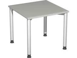 Bureau 4-Poot Hxbxd 680-800X800X800Mm Ronde Buis Lichtgrijs