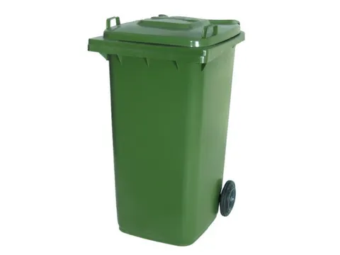 Vuilcontainer PE 240 liter HxBxD 1100x580x740mm met wielen groen