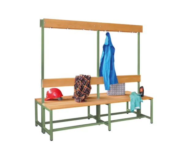 banc double,HxLxP 1600x2000x770mm,piètement RAL6011
