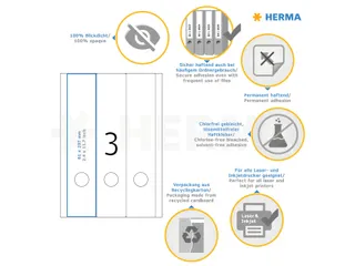 Herma 5135 Rugetiket breed 61x297mm Wit permanent klevend 75 stuks - 4
