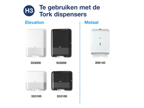 Tork 290143 Handdoek Advanced H3 Z-vouw 2-laags Soft Wit 15x250 stuks