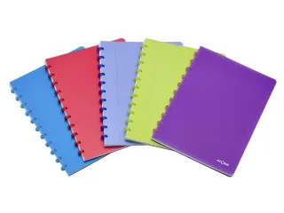 Schrift Atoma A4 ruit 5x5mm 144blz 90gr PP transparant assorti - 1