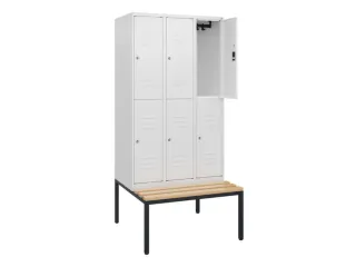 Dubbeldekse dekenkist,HxBxD 1950x900x815mm,3x2vak.,vak B 300mm - 2