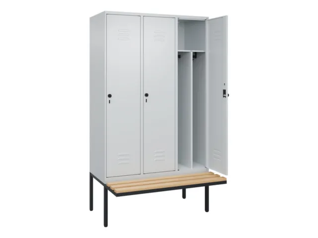 locker voor scheiding van kleding,HxBxD 2120x1200x815mm,3vak