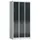 Dubbeldekse garderobekast 1800x870x500mm 3x2vak klink RAL7035 RAL7016