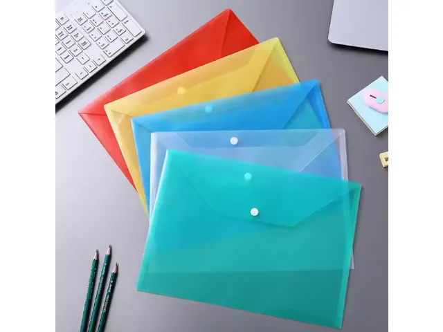 Pochette documents Velcro A5 Bleu 10 pièces