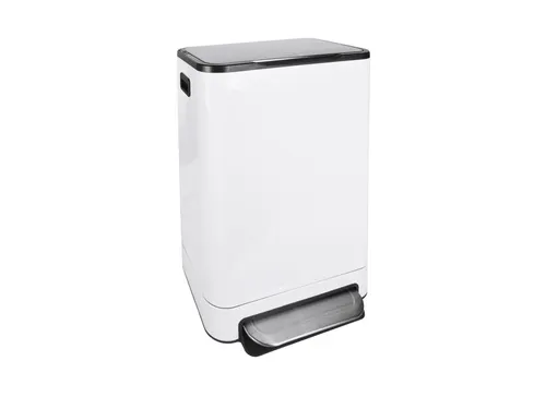 Afvalbak Desq 6053.01 pedaalemmer 40 liter RVS Wit