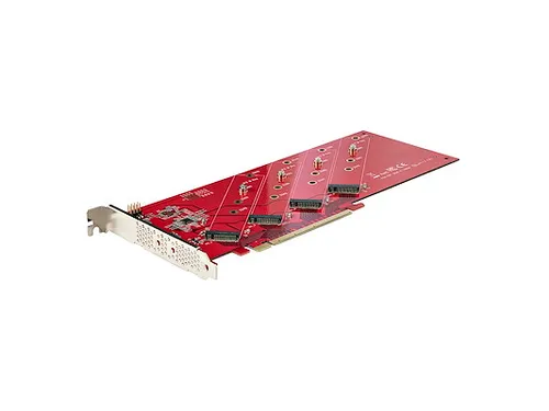 Quad M.2 PCI Express SSD Adapter Kaart voor NVMe/Ahci Ssd