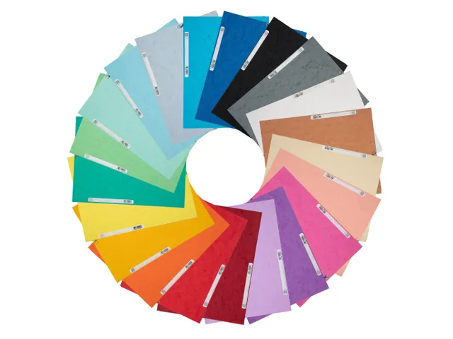 Chemises à élastiques carte lustrée 3 rabats - Couleurs assorties