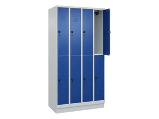 dubbeldekse locker,HxBxD 1950x1000x500mm,4x2vak.,vak B 250mm - 2