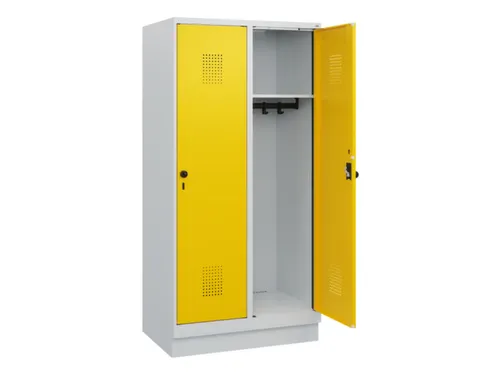 schoollocker,HxBxD 1630x800x500mm,2vak,vak B 400mm,draaigrendel,sokkel