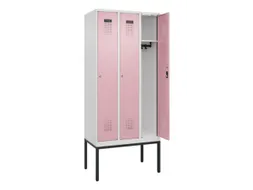 locker,HxBxD 2120x900x500mm,3vak,vak B 300mm,cil.-slot,voetonderstel