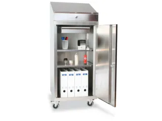 Lessenaarkast Rvs Hxbxd 1270x500x500mm 2legborden Hoogte Verstelbaar - 1
