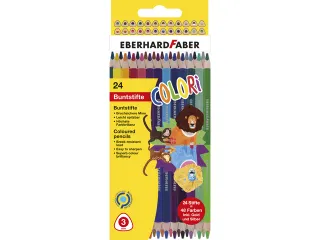 Kleurpotlood Eberhard Faber 2-zijdig gekleurd etui 24 stuks 48 kleuren - 1
