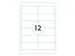 Etiketten Zelfklevend Wit 12 op A4 97x42.3mm 1000 Vel