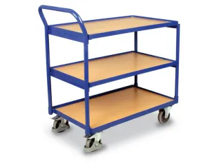 Tafelwagen 250kg 850x500mm 3 Etages Houten Plaat Ral5010 - 2