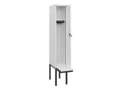 locker met bank,HxBxD 1950x300x815mm,1vak,vak B 300mm,draaigrendel