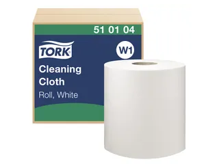 Reinigingsdoek Tork W1 herbruikbaar nonwoven 1000 vel wit 510104 - 1