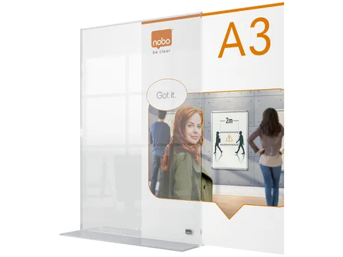 Infobord Nobo Premium Plus A3 acryl vrijstaand