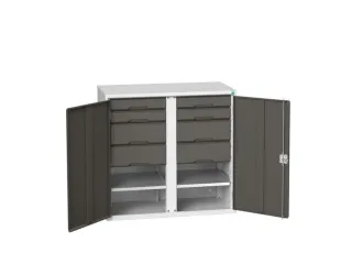 universele kast,HxBxD 1000x1050x550mm,2xStalen bodem,8lade(n) - 1