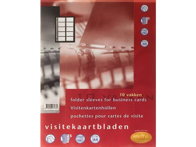 Showtas Multo A4 23-gaats PP voor 10 visitekaartjes
