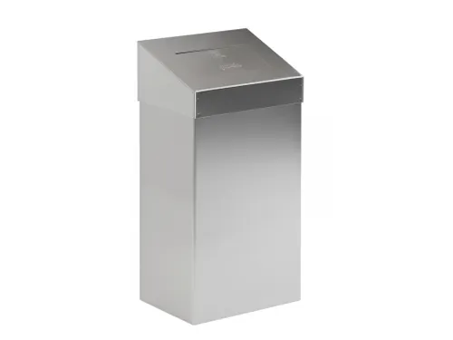 Afvalbak met pushklep 18 Liter RVS