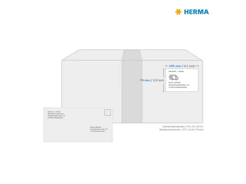 HERMA 8645 Premium etiketten A4 105x74mm Wit 80 stuks