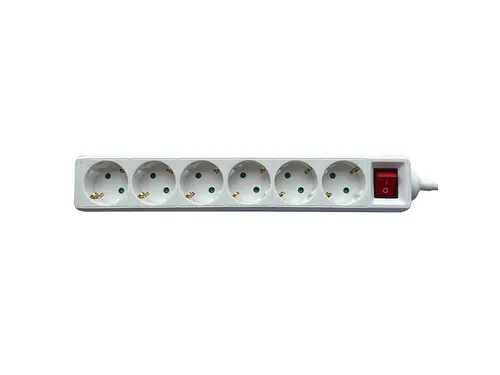 Stekkerdoos BRASQ 6 voudig 1.4 meter wit
