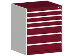 ladekast HxBxD 900x800x750mm 6laden romp RAL7035 front RAL3004
