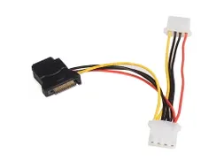 SATA naar LP4 Verloopkabel Voeding met 2 extra LP4