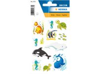 Etiket Herma 15733 Walvissen en Zeedieren 3x12 stickers